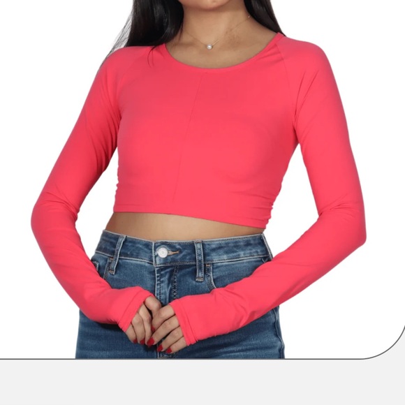 Gymshark Whitney‎ Simmons  Long Sleeve Fitted Crop Tee medium - Picture 1 of 7